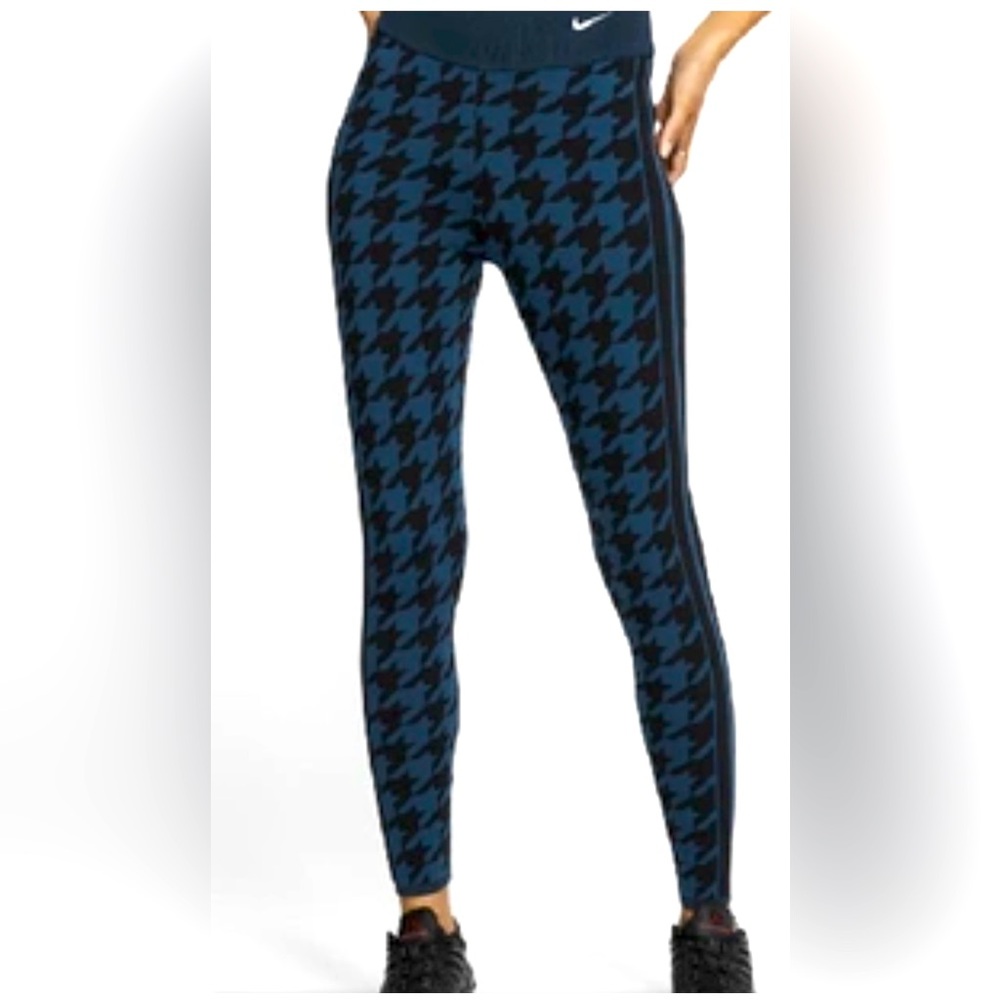 NIKE  Houndstooth Knit Tight / Legging Blue & Black Size Extra Small ( XS) NWT